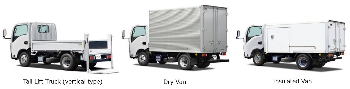 Tail Lift Truck (vertical type), Dry Van, Insulated Van