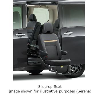 Slide-up Seat Image shown for illustrative purposes (Serena)